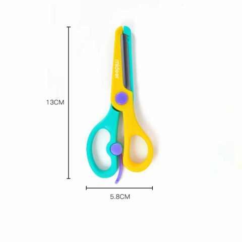 Foarfeca cu Cap Rotunjit pentru Copii - 13 cm, Otel Inoxidabil | MiDeer [6]