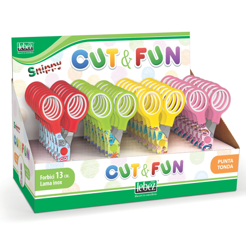 Art & Craft si Artizanat - Foarfeca Cut & Fun, 13 cm si desene fantasy pe lama (32 buc/display), copii varsta 3 ani+,6 ani+,8 ani+