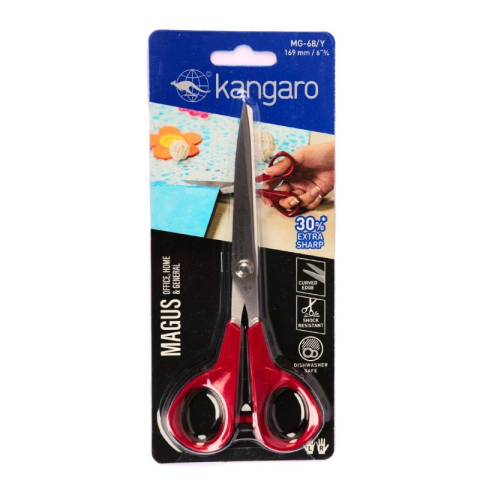 Art & Craft si Artizanat - Foarfeca Kangaro Magus MG-68/Y, 16.9cm, lama inox, blister