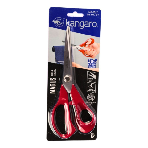 Art & Craft si Artizanat - Foarfeca Kangaro Magus MG-85/Y, 21.6cm, lama inox, blister