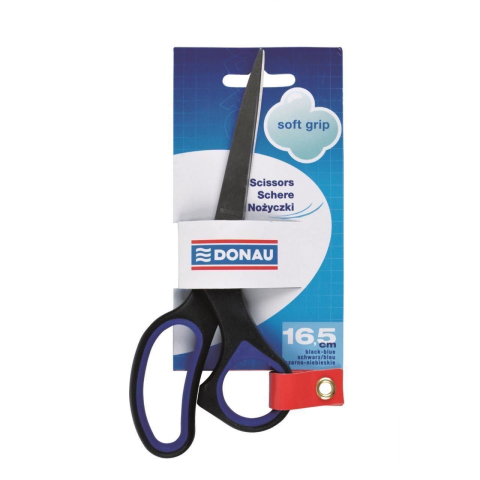 Art & Craft si Artizanat - Foarfeca metalica birou Donau Soft Grip 165cm Albastru   