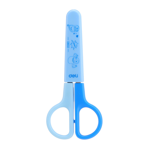 Rechizite Școlare - Foarfeca scolara 12cm cu protectie plastic deli