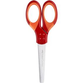 Foarfeca scolara cu protectie grip rosie faber-castell [1]