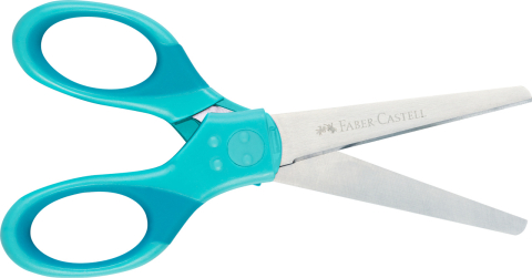 Foarfeca scolara cu protectie grip turcoaz faber-castell [2]