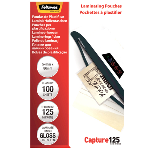 Folie 54x86mm 125 microni 100/top fellowes [1]