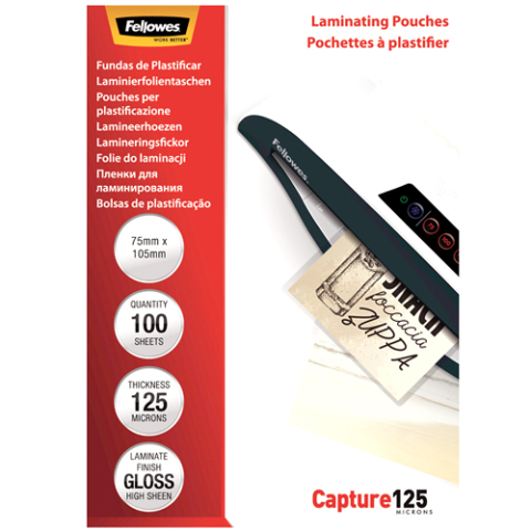 Folie 75x105mm 125 microni 100/top fellowes [1]