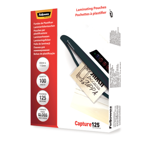 Birotică și Papetărie - Folie 83x113mm 125 microni 100/top fellowes