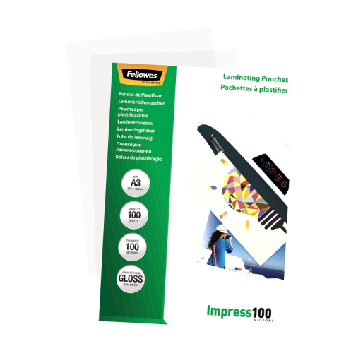 Folie a3 100 microni 100/top fellowes [4]