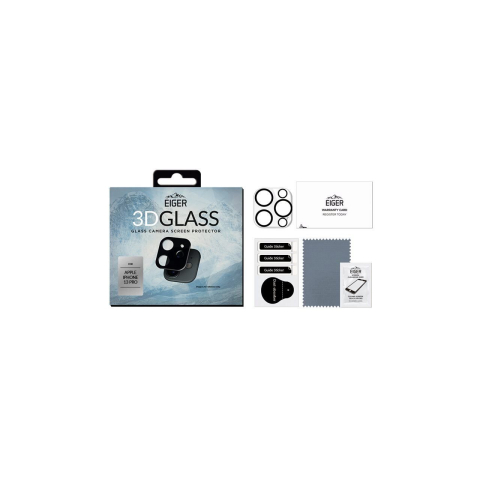 Laptop, Tablete & Telefoane - Folie Camera iPhone 13 Pro Eiger 3D Glass GRS Clear Black