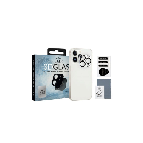 Folie Camera iPhone 13 Pro Eiger 3D Glass GRS Clear Black [1]