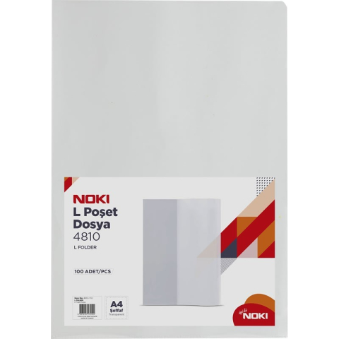 Folie de protectie Noki 4810-90, A4, portret, 70 microni, deschidere in L, plastic, transparent, set 100 buc [2]