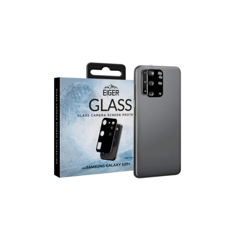 Folie de Sticla Camera Samsung Galaxy S20 Plus Eiger Glass Clear Black [2]