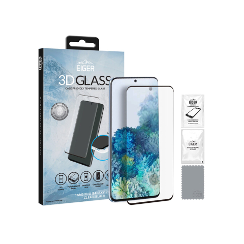 Laptop, Tablete & Telefoane - Folie de Sticla Samsung Galaxy S20 Plus Eiger 3D Case Friendly Clear Black