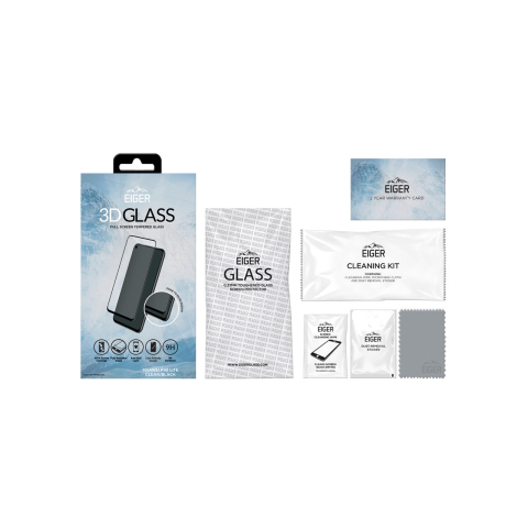 Folie Huawei P40 Lite Eiger Sticla 3D Edge to Edge Clear Black [3]
