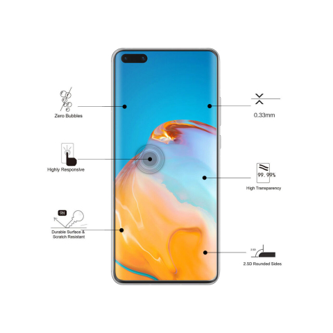 Laptop, Tablete & Telefoane - Folie Huawei P40 Pro / P40 Pro Plus Eiger Sticla 3D Edge to Edge Clear Black