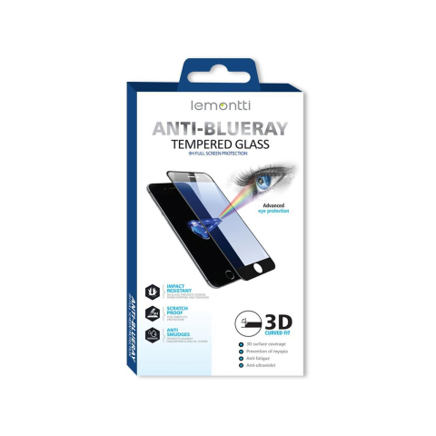 Folie iPhone 11 Pro / XS / X Lemontti Sticla 3D Anti-BlueRay Black [5]