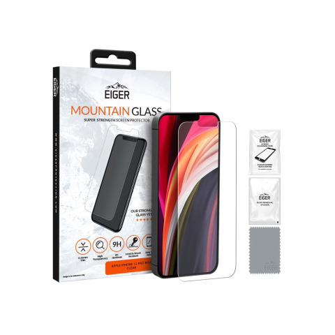 Laptop, Tablete & Telefoane - Folie iPhone 12 Pro Max Eiger Sticla  Mountain Glass Clear