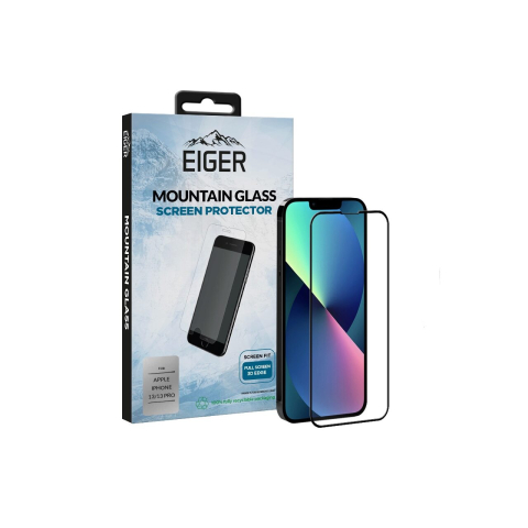Folie iPhone 13 / 13 Pro Eiger Sticla 3D Edge to Edge GRSClear Black [4]