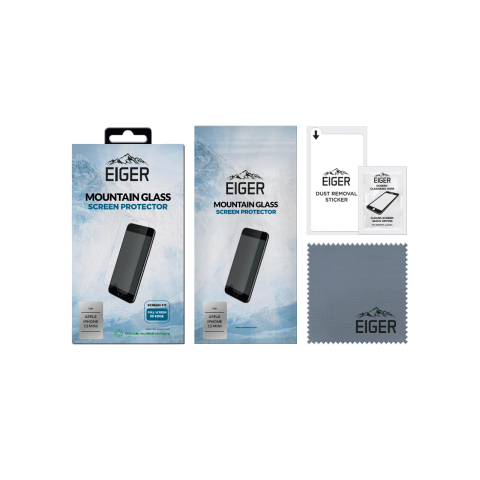 Folie iPhone 13 Mini Eiger Sticla 3D Edge to Edge Clear Black [3]