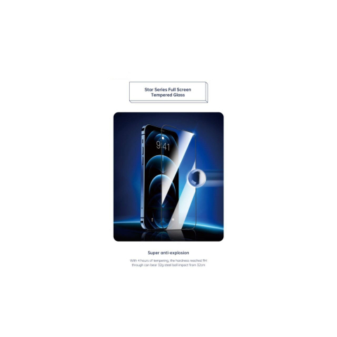 Folie iPhone 13 Pro Max Devia Frame Sticla Full Fit Black [2]