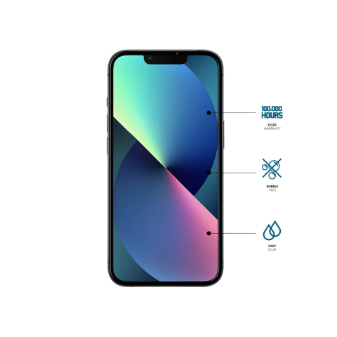 Folie iPhone 13 Pro Max Eiger Sticla 3D Edge to Edge Clear Black [1]
