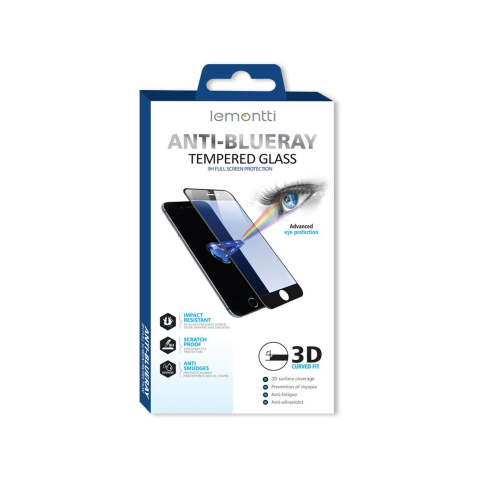 Folie iPhone 13 Pro Max Lemontti Sticla Anti-BlueRay Black [2]