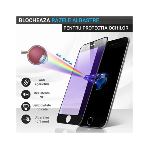 Laptop, Tablete & Telefoane - Folie iPhone 13 Pro Max Lemontti Sticla Anti-BlueRay Black