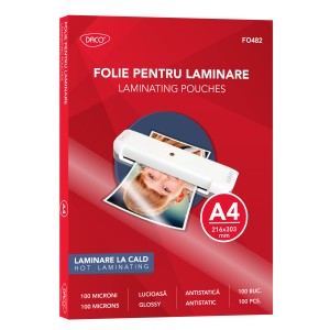 Birotică și Papetărie - Folie laminare a4 100 microni 100/top daco fo482