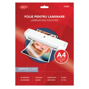 Birotică și Papetărie - Folie laminare a4 80 microni 25/top daco fo481