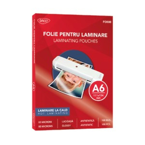 Birotică și Papetărie - Folie laminare a6 80 microni 100/top daco fo680