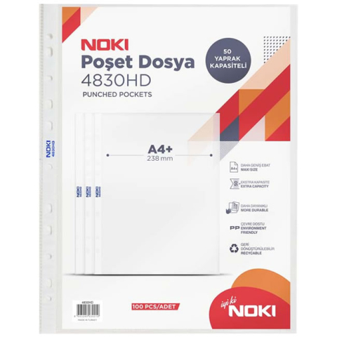 Birotică și Papetărie - Folie protectie a4 cristal hd 100/set cutie noki