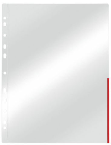 Birotică și Papetărie - Folie protectie a4 margine rosie 100/set 105 microni esselte