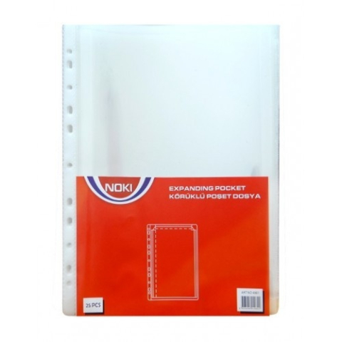 Birotică și Papetărie - Folie protectie cu burduf 25/set noki
