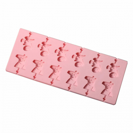 Forme Silicon pentru brioșe, jeleuri și alte prăjituri - Forme de silicon pentru acadele, Peppa Pig si Dino - Micostore.ro