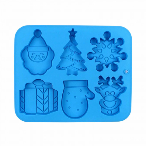 Formă Silicon Crăciun, 6 Matrite, Pentru Ciocolată, Biscuiti, Turta Dulce [7]