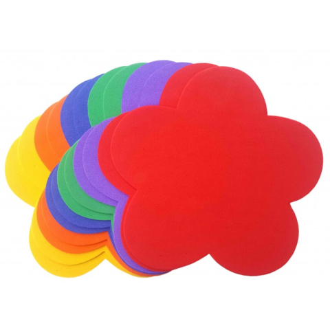Birotică și Papetărie - Forme decorative - hartie gumata - floare, 14x15cm, 1mm, diverse culori, set 12 coli, Colorarte