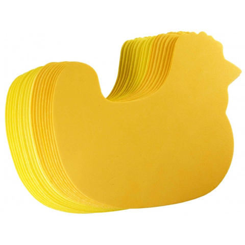 Birotică și Papetărie - Forme decorative - hartie gumata - gaini, 14x15cm, galben, set 20 buc, Colorarte