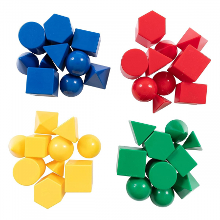 Jucării STEM, Știință şi Experimente - Forme geometrice mici 3D, solide, Edx Education, 6+ ani