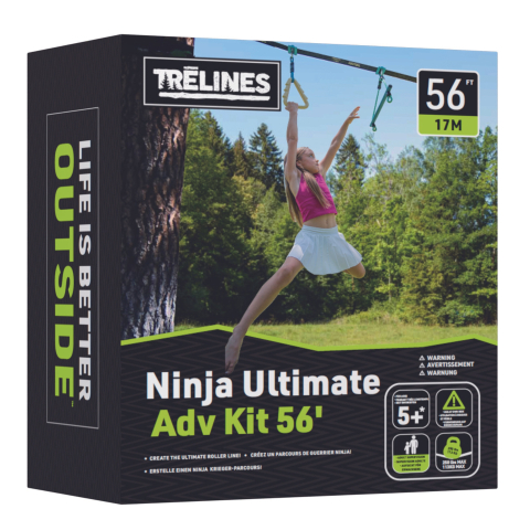 Jucării și Jocuri pentru copii - Franghie cu obstacole Ninja Ultimate (17 m), copii varsta 5 ani+,8 ani+