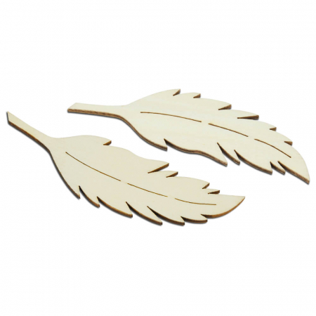 Frunze din lemn natur, 12 figurine de colorat pentru copii [1]