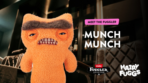 Fuggler - Jucarie de plus, 23 cm - Ciudateii cu par, Munch Munch - Mono - Orange copii varsta 3-5 ani|5-7 ani|7-9 ani|9-12 ani|12-14 ani|14-18 ani [1]