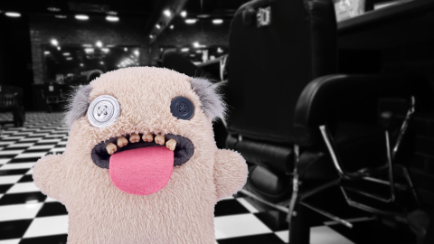 Fuggler - Jucarie de plus, 23 cm - Ciudateii cu par, Oogah Boogah - Balding Grey copii varsta 3-5 ani|5-7 ani|7-9 ani|9-12 ani|12-14 ani|14-18 ani [2]