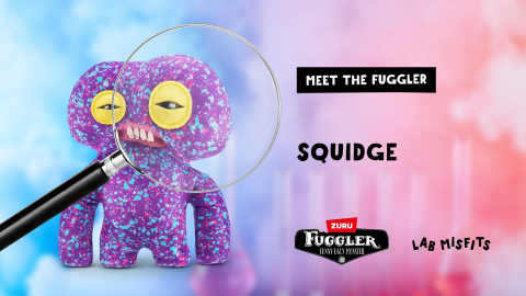 Fuggler - Jucarie de plus, 23 cm - Ciudateii din laborator, SQUIDGE - PURPLE copii varsta 3 ani + [6]