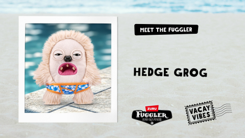 Fuggler - Jucarie de plus, 23 cm - Ciudateii in vacanta, Hedge Grog - cream copii varsta 3 ani + [6]