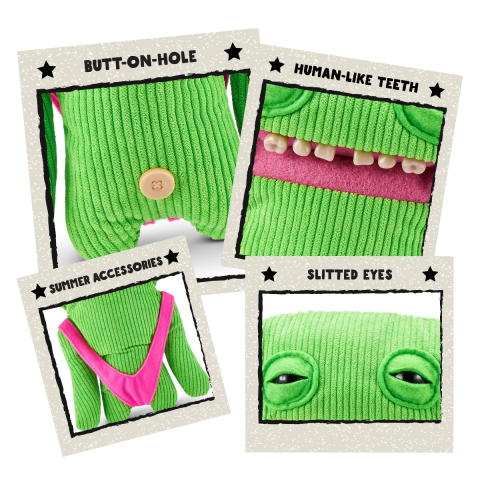 Fuggler - Jucarie de plus, 23 cm - Ciudateii in vacanta, Smiley O Riley - green copii varsta 3 ani + [3]