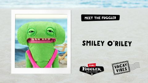 Fuggler - Jucarie de plus, 23 cm - Ciudateii in vacanta, Smiley O Riley - green copii varsta 3 ani + [5]