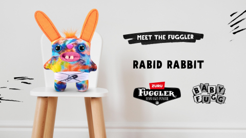 Fuggler - Jucarie de plus, 9 cm - Bebe ciudatei, Rabid Rabbit copii varsta 3 ani + [4]