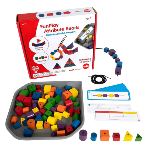 Jucării și Jocuri pentru copii - FunPlay, joc educativ cu margele si modele, copii varsta 3-7 ani