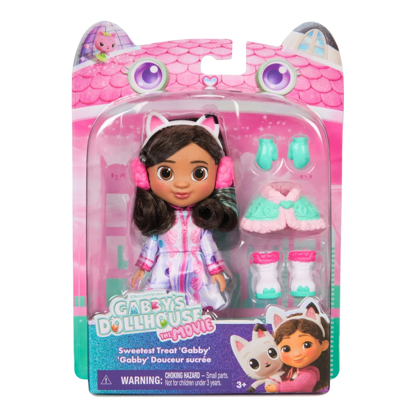Jucării și Jocuri pentru copii - Gabbys dollhouse filmul papusa tinuta de iarna cu accesorii, copii varsta 3 ani pana la 7 ani