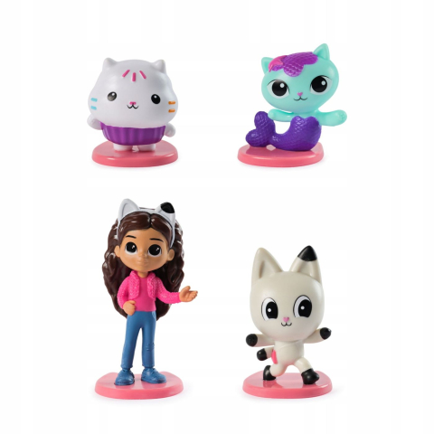 Gabbys dollhouse set gabby si prietenii 4 figurine copii varsta 2 ani - 7 ani [1]